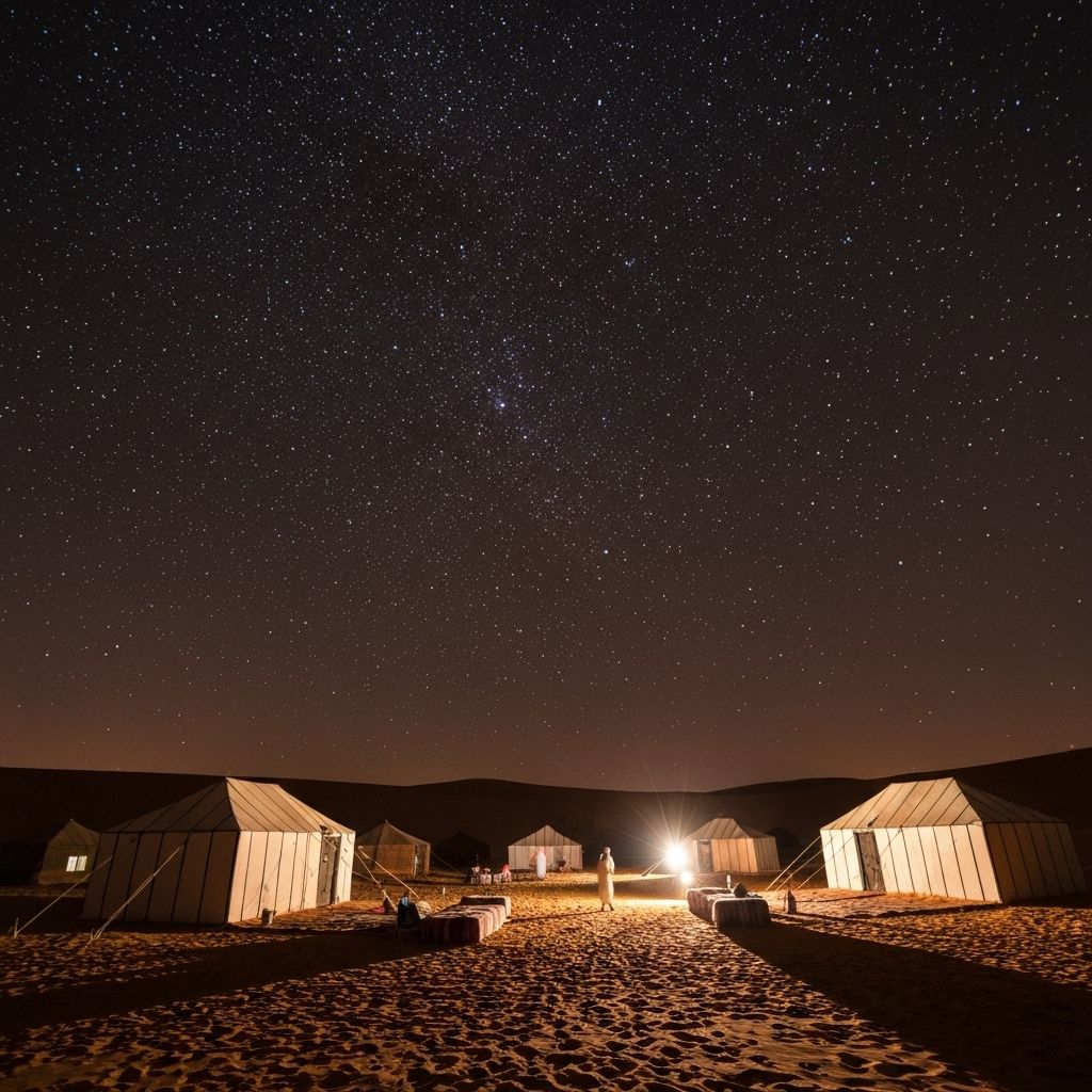 Desert Camp Under Stars